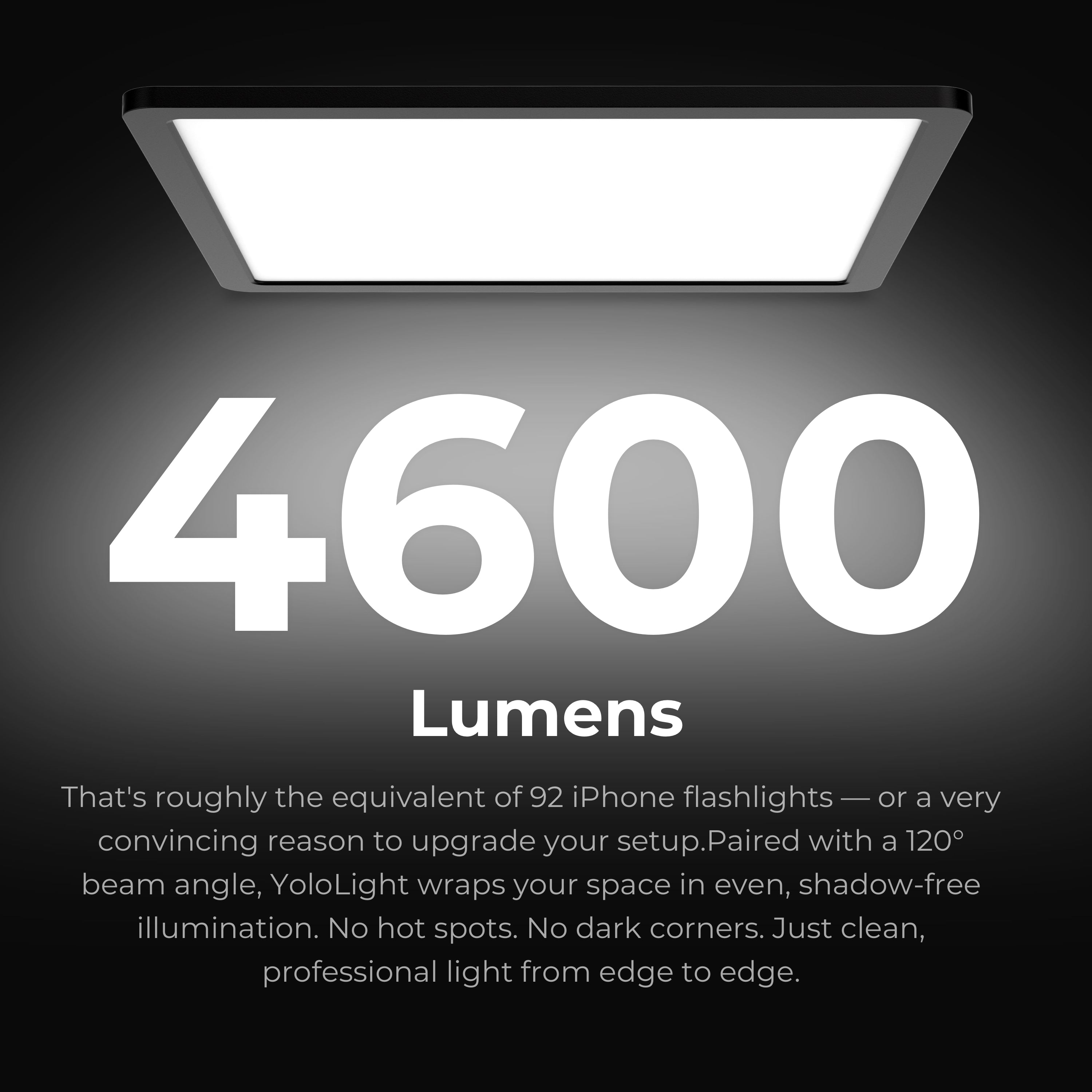 Đèn Studio Livestream YoloLiv YoloLight Air 4600lm Kèm Kẹp Bàn C-Clamp | Hàng Chính Hãng
