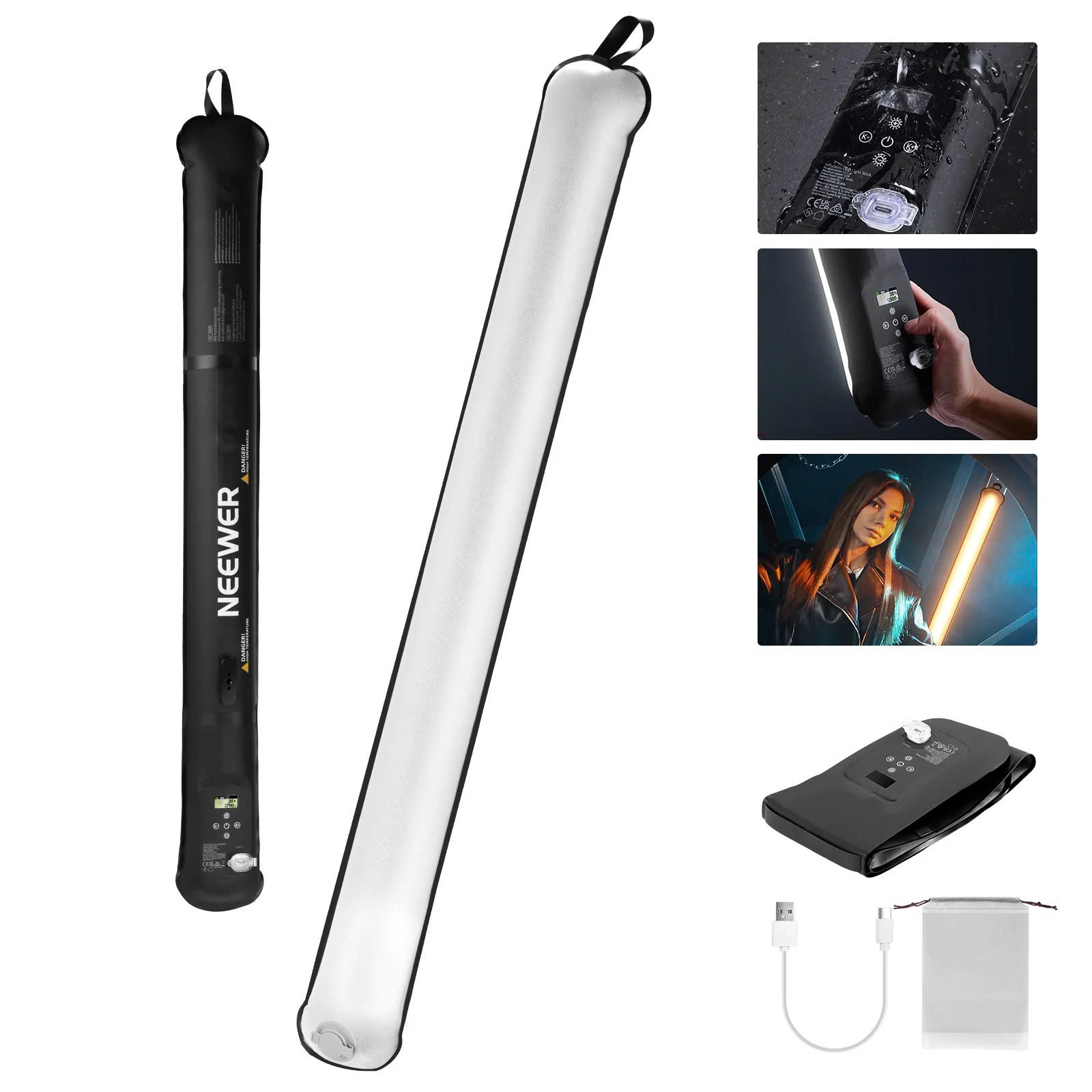 Đèn Tube LED bơm hơi cầm tay NEEWER BASICS GC21B 21W | Chính hãng