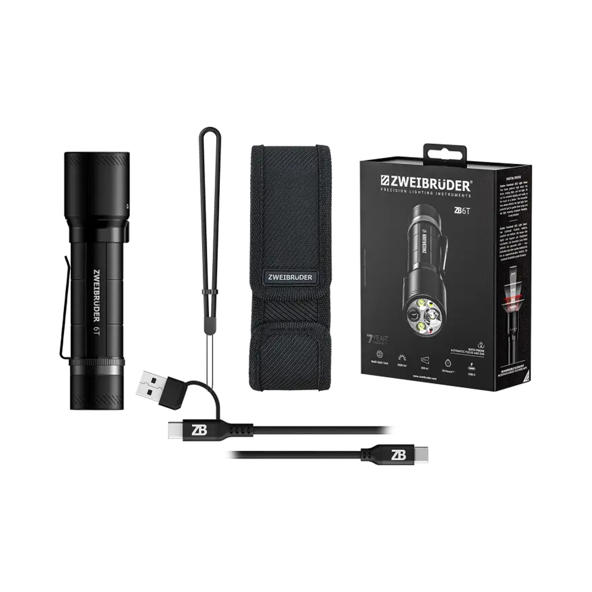 Đèn pin cầm tay đa thấu kính Zweibrüder ZB 6T (ZB8406) | Chính hãng