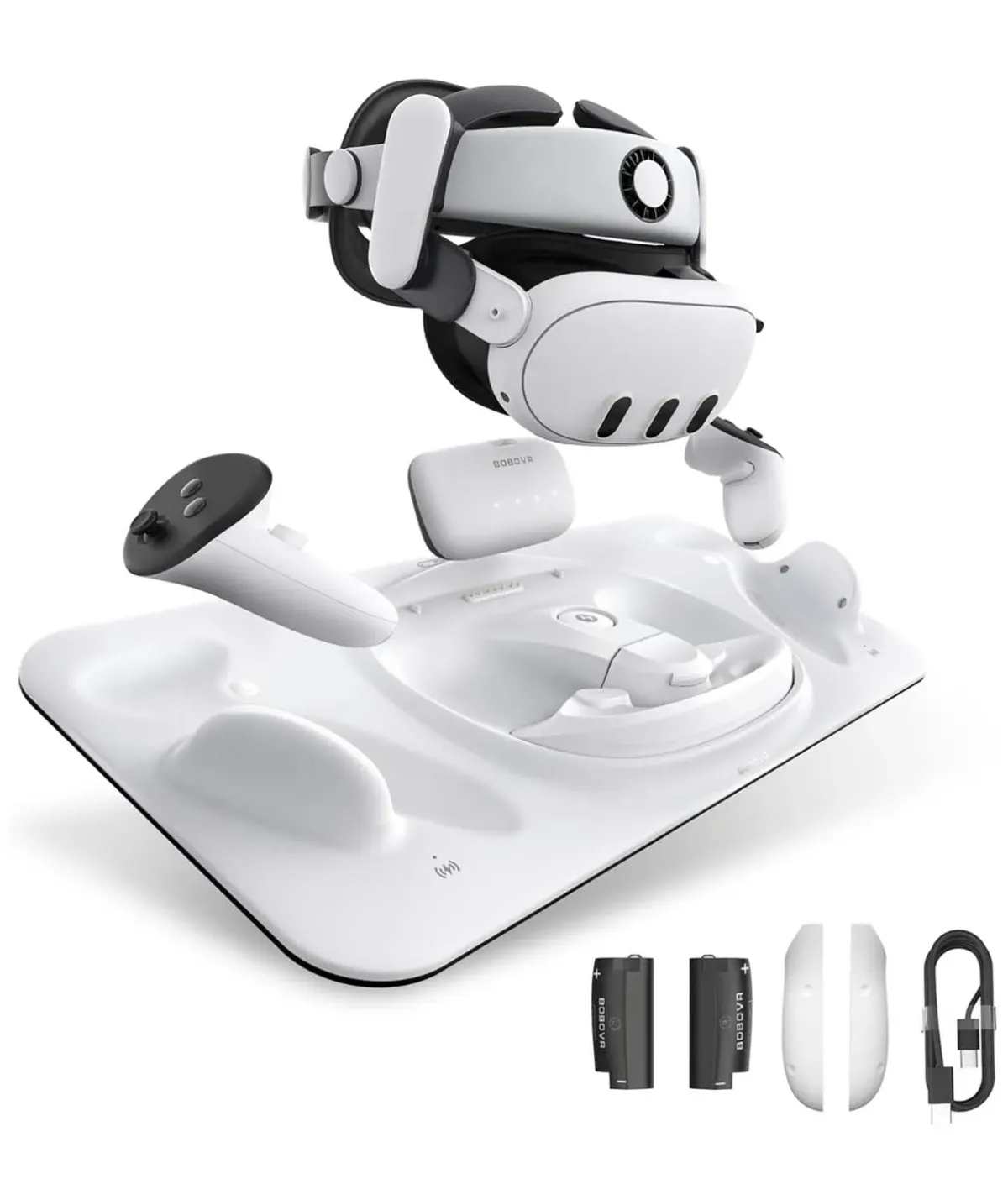Dock Sạc Nhanh BOBOVR D3 Kèm Giá Đỡ cho Meta Quest 3 và Tay Cầm