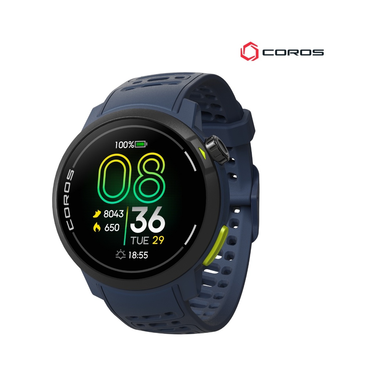 Đồng hồ chạy bộ màn hình AMOLED COROS PACE Pro Silicone Blue chính hãng