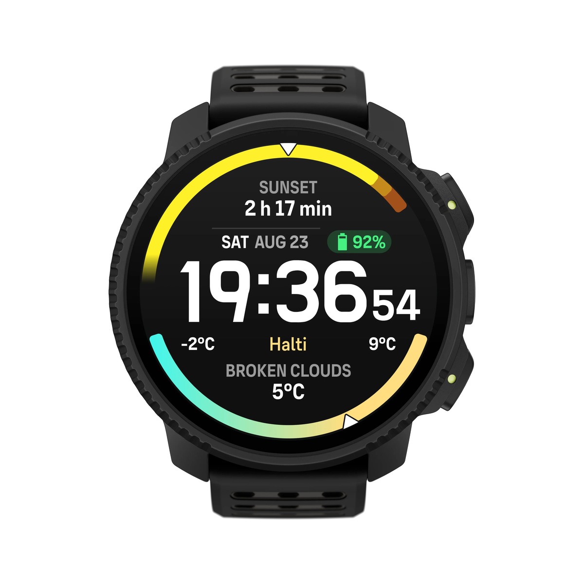 Đồng hồ thông minh GPS Suunto Vertical 2 Black - Dây silicone đen viền thép đen (SS051204000) Chính hãng