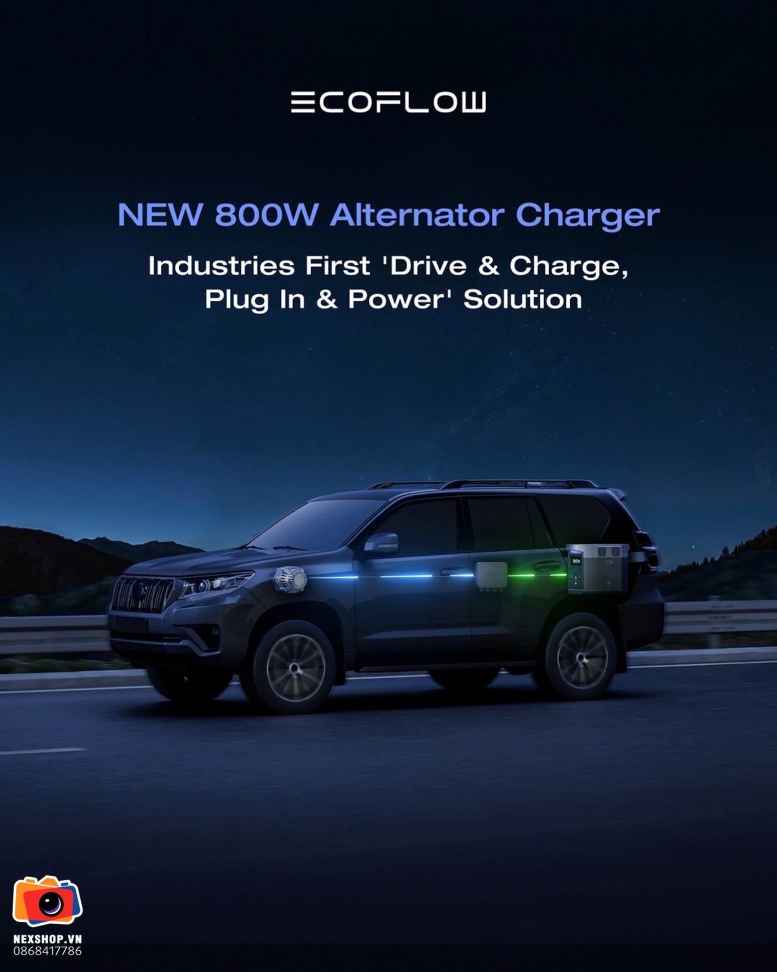 Ecoflow 800W Alternator Charger ( Sạc DC-DC )