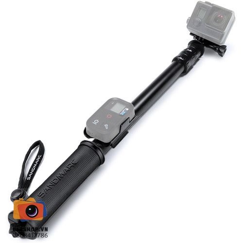 Gậy cầm tay Sandmarc Pole Black Edition cho Gopro và các máy quay có ngàm tương đương | Chính hãng