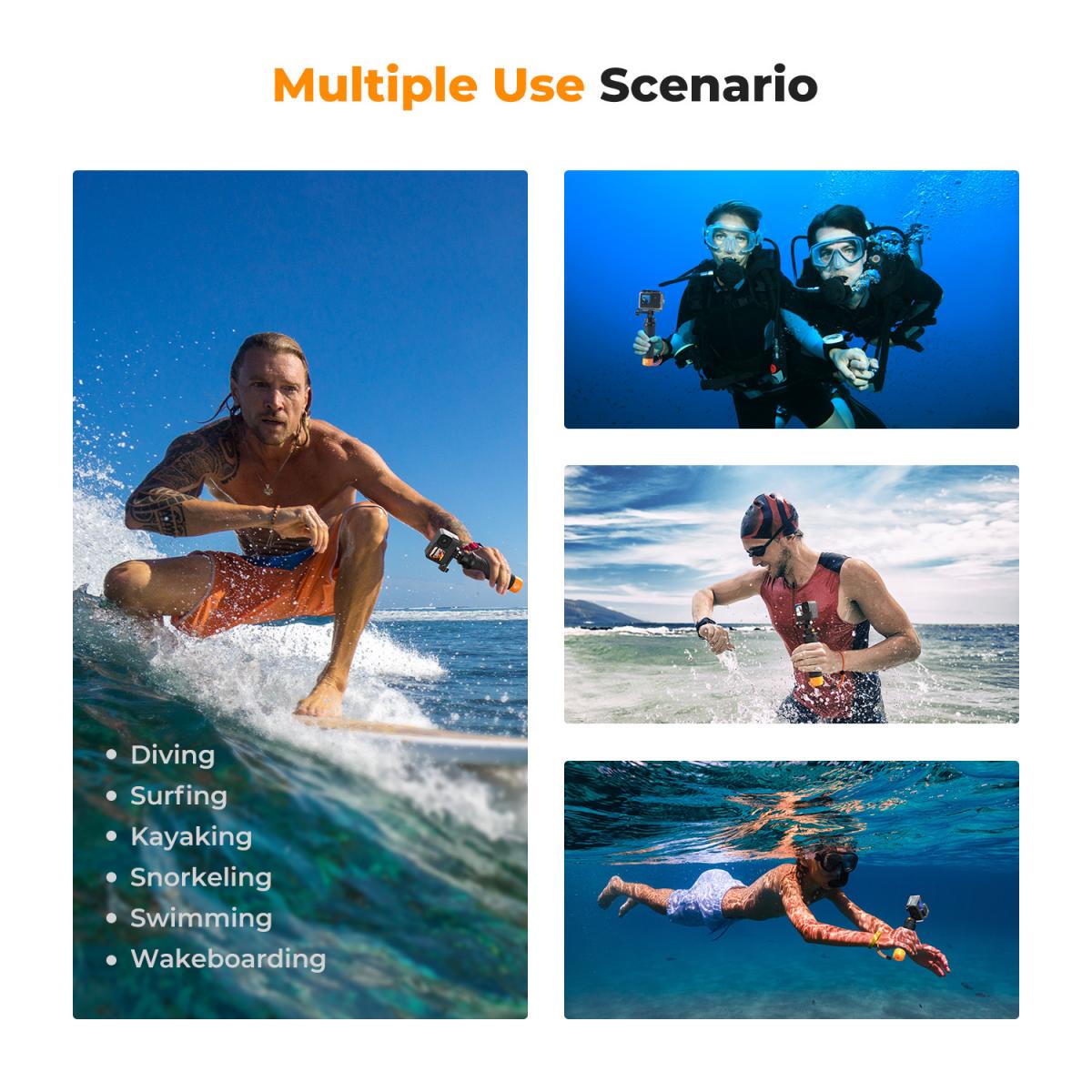 Gậy phao nổi chống nước K&F Concept MS17 cho Action Cam & GoPro | Chính Hãng | Fullvat