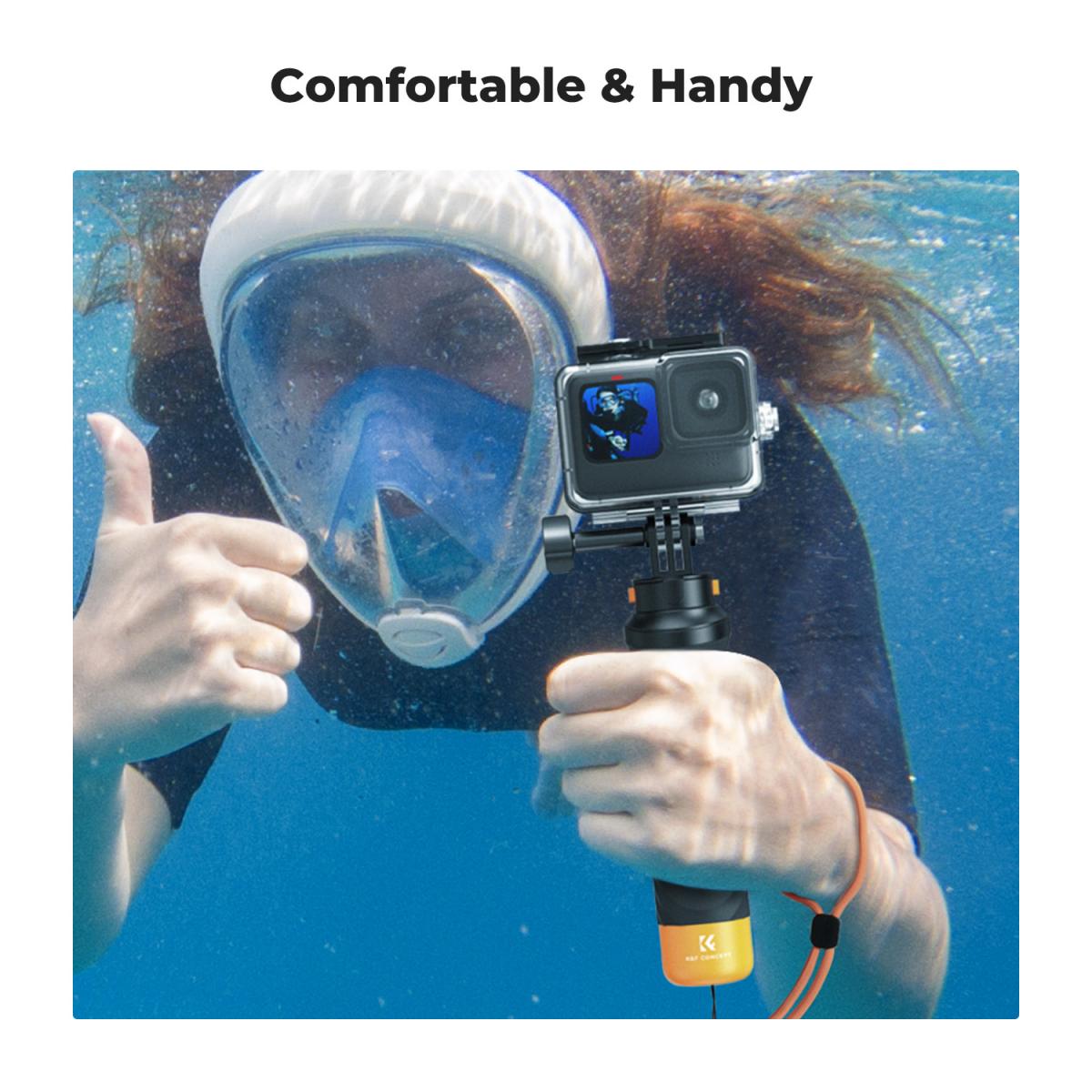 Gậy phao nổi chống nước K&F Concept MS17 cho Action Cam & GoPro | Chính Hãng | Fullvat