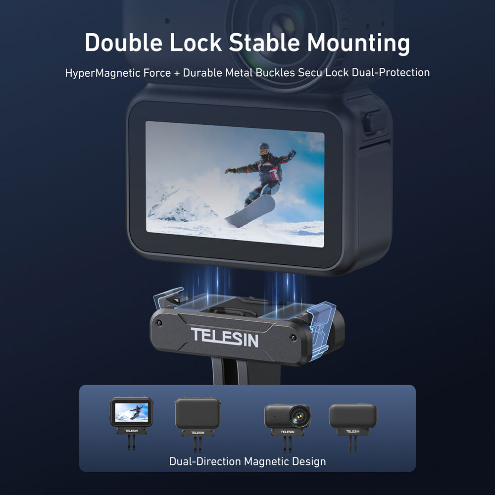 Giá Đỡ Ngàm Kép Telesin cho Osmo Nano / DJI Action 6 | Chính hãng | FullVAT