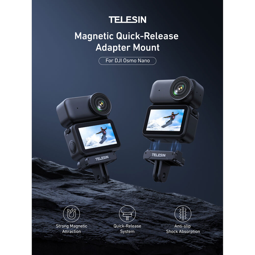 Giá Đỡ Ngàm Kép Telesin cho Osmo Nano / DJI Action 6 | Chính hãng | FullVAT