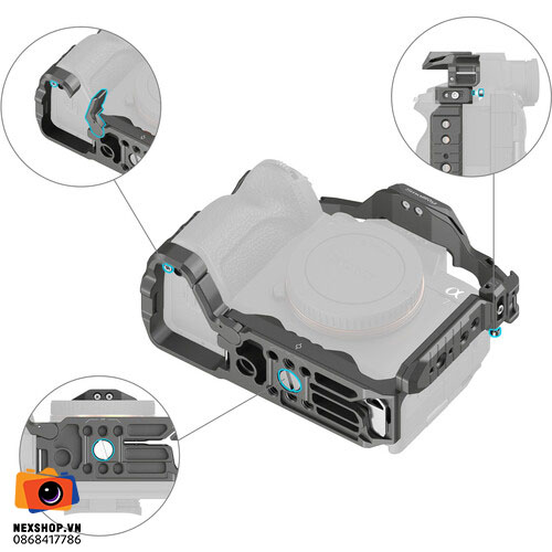 HawkLock Quick Release Cage for Sony Alpha 7R V / Alpha 7 IV / Alpha 7S III / Alpha 1 / Alpha 7R IV | Full VAT - chi tiết 4