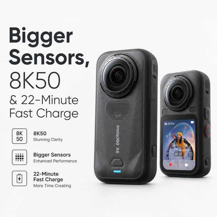 Insta360 X6 Essentials Bundle | Black | Chính hãng - chi tiết 3
