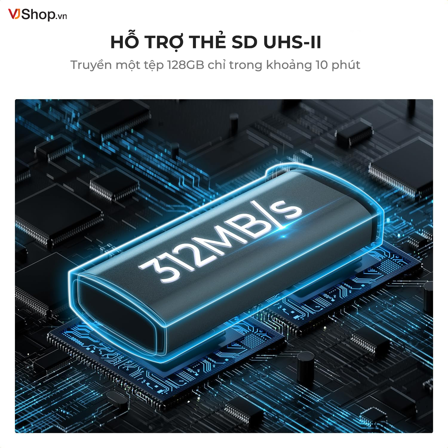 K&F Concept Đầu Đọc Tốc Độ Cao Và Lưu Trữ SD/MicroSD - KF31.190 | Chính Hãng