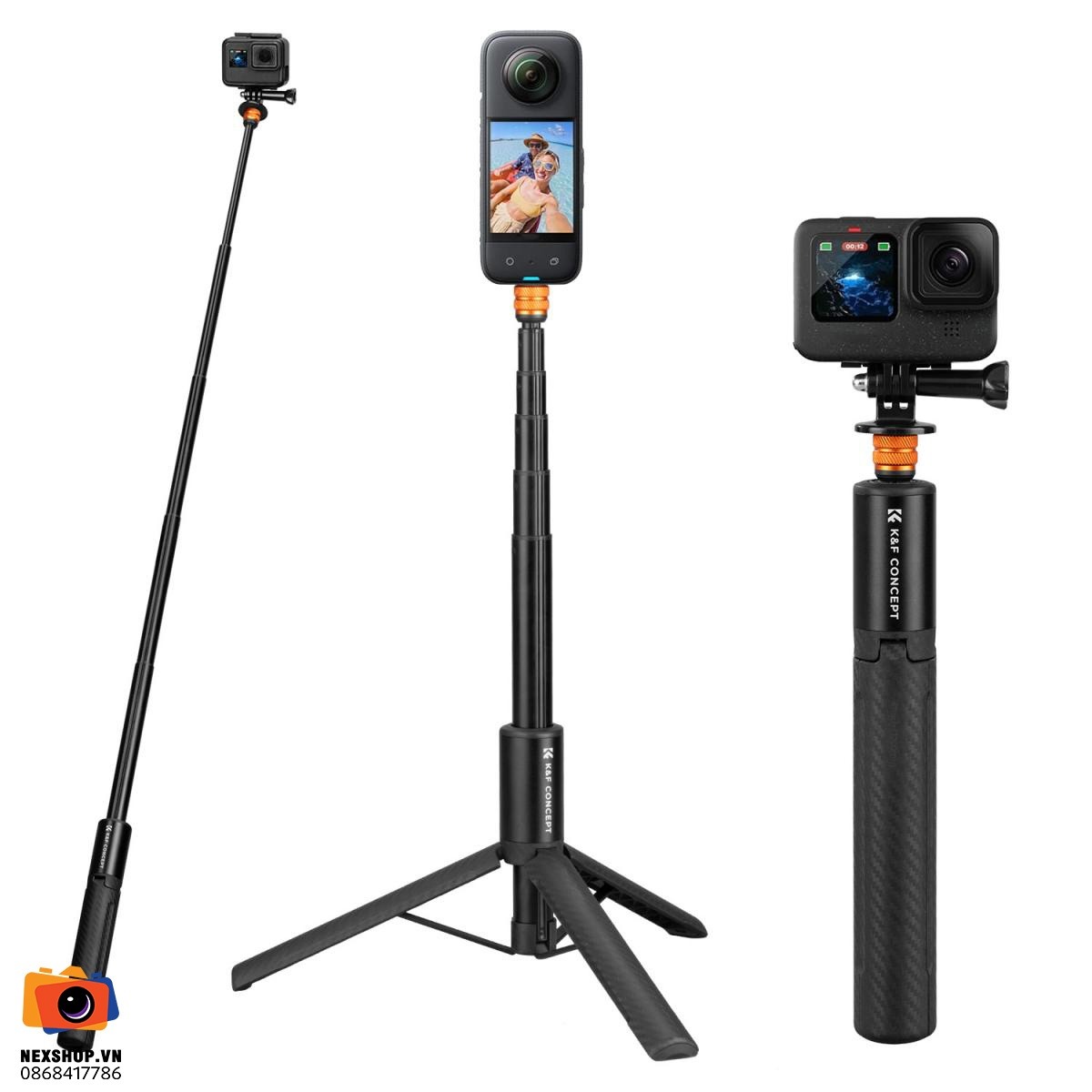 KNF Concept Invisible Selfie Stick-120cm