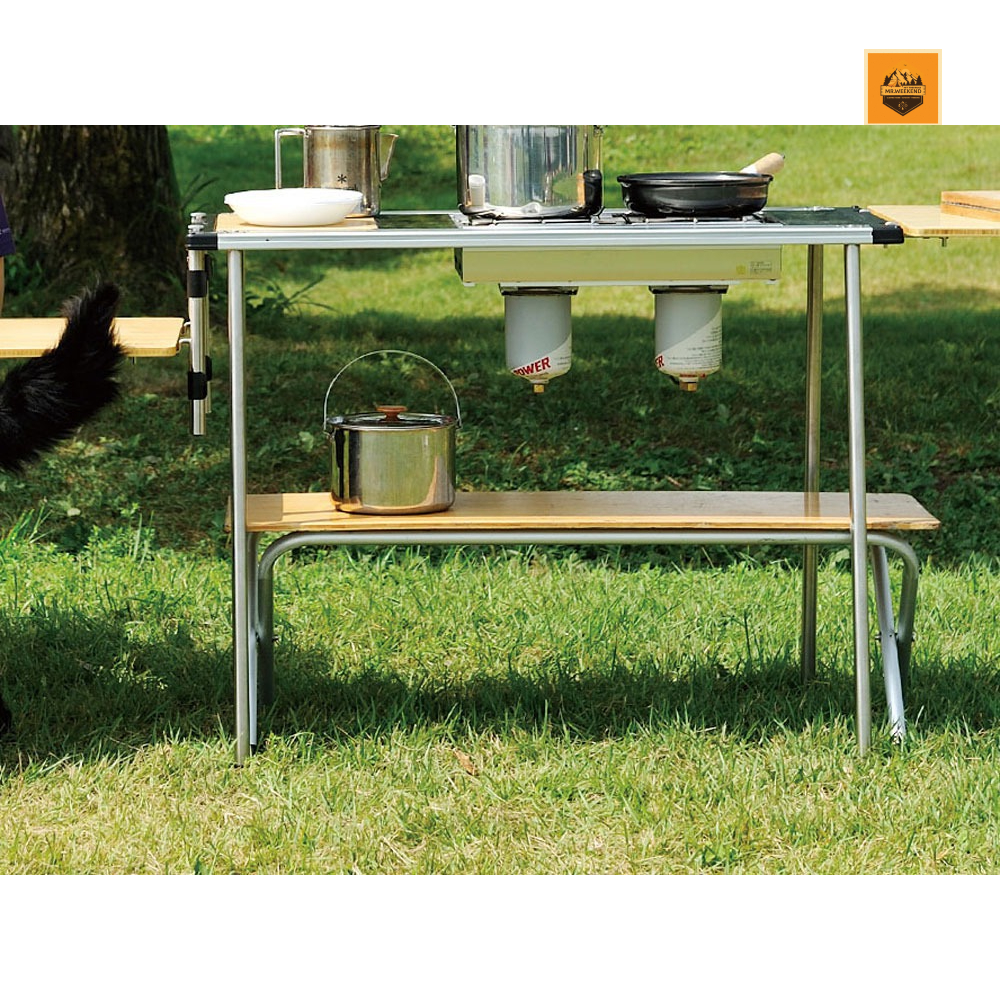 Kệ gấp Snow peak Folding Shelf Long Bamboo, | Chính hãng