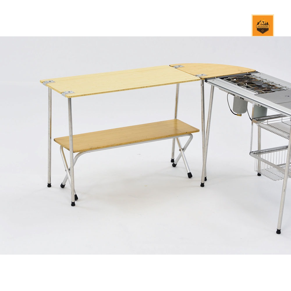 Kệ gấp Snow peak Folding Shelf Long Bamboo, | Chính hãng