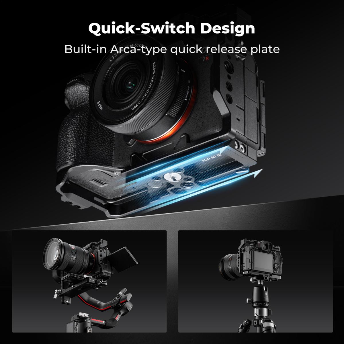 Khung bảo vệ máy ảnh Sony Full Camera Cage K&F Concept (A7 IV / A7S III / A7R V) | Chính Hãng | Fullvat