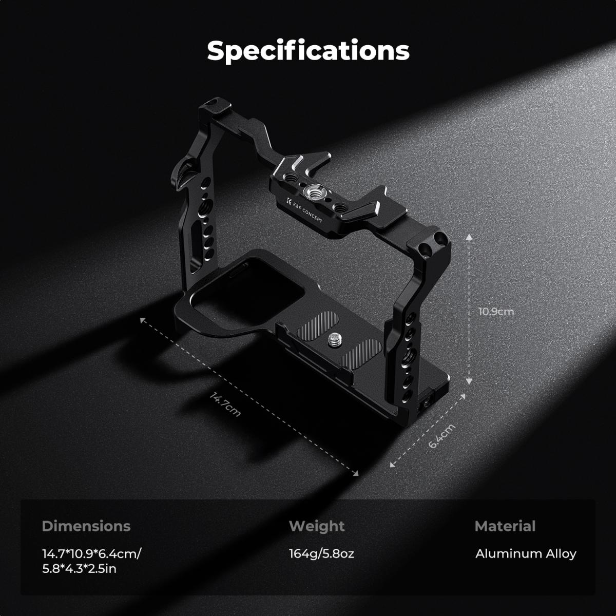 Khung bảo vệ máy ảnh Sony Full Camera Cage K&F Concept (A7 IV / A7S III / A7R V) | Chính Hãng | Fullvat
