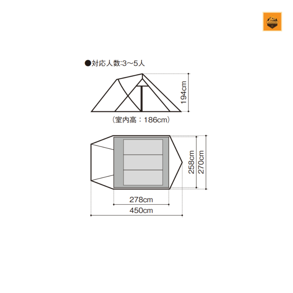 Lều Snow peak Alpha Breeze, SD-480-IV-US | Chính hãng