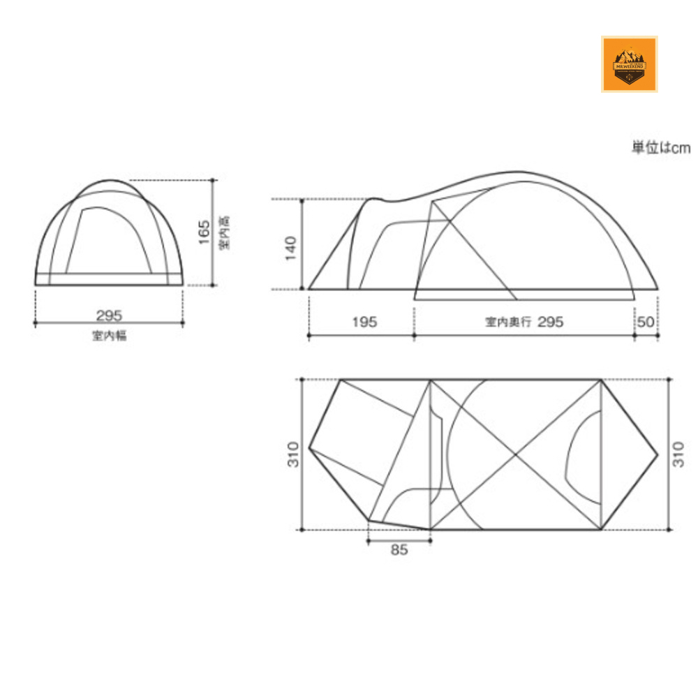 Lều Snow peak Amenity Dome L, SDE-003RD | Chính hãng