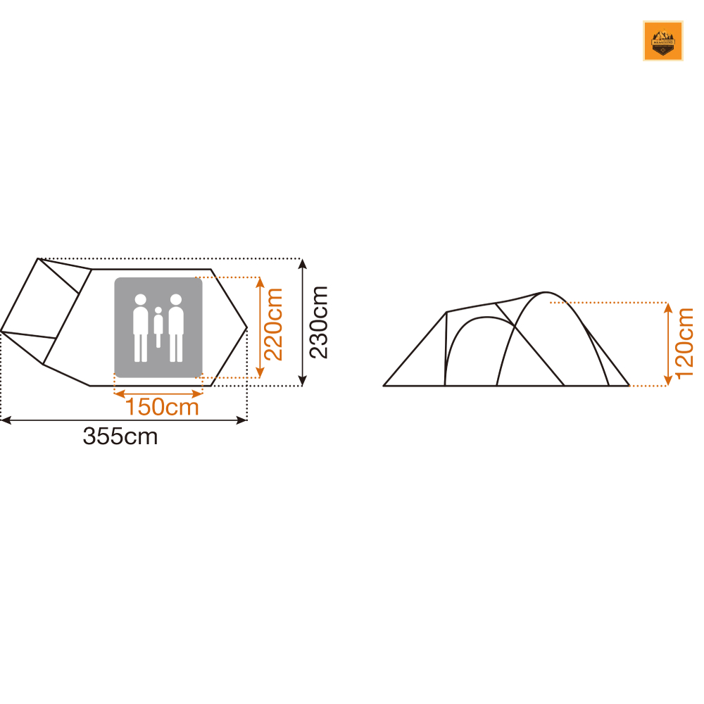 Lều Snow peak Amenity Dome S, SDE-002RH | Chính hãng