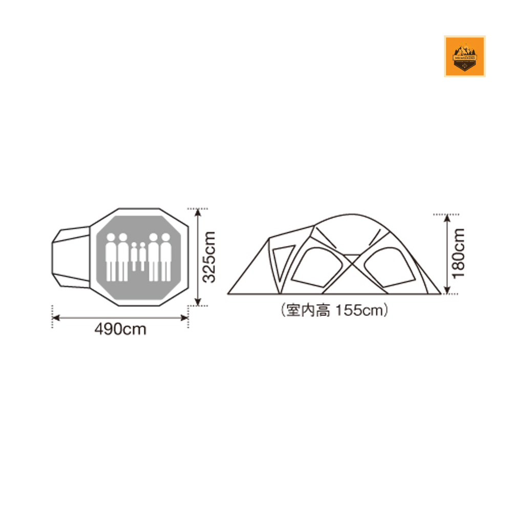 Lều Snow peak Dock Dome Pro.6 Ivory, SD-507IV | Chính hãng
