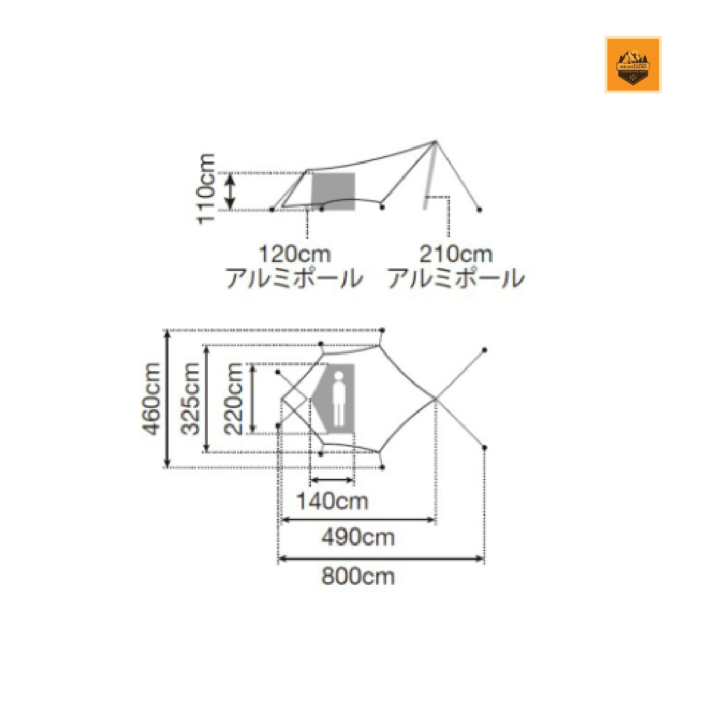 Lều Snow peak Hexaise 1 Ivory , SDI-101-IV-US | Chính hãng