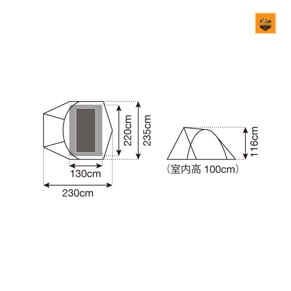 Lều Snow peak Minute Dome Pro.Air 1, SSD-712 | Chính hãng