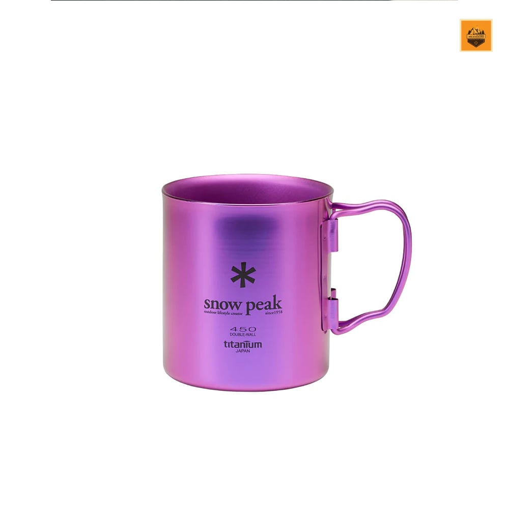 Ly Snow Peak Titanium Double Wall Colored Cup 450ml, MG-053 | Chính hãng