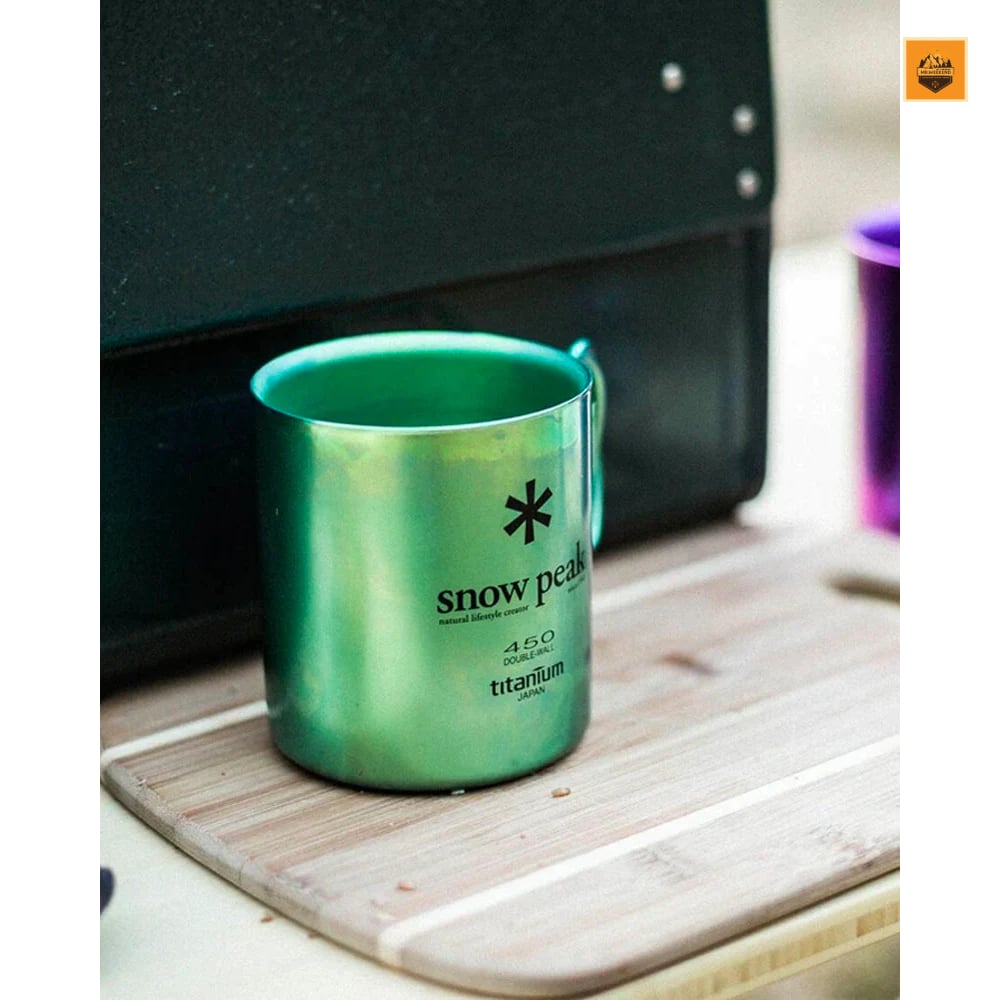 Ly Snow Peak Titanium Double Wall Colored Cup 450ml, MG-053 | Chính hãng