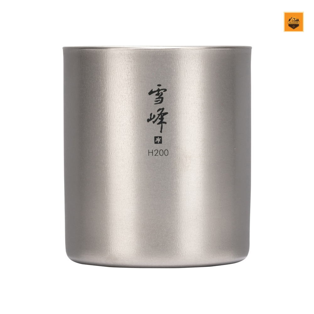 Ly Snow peak Ti-Double H200 Stacking Mug, TW-124 | Chính hãng