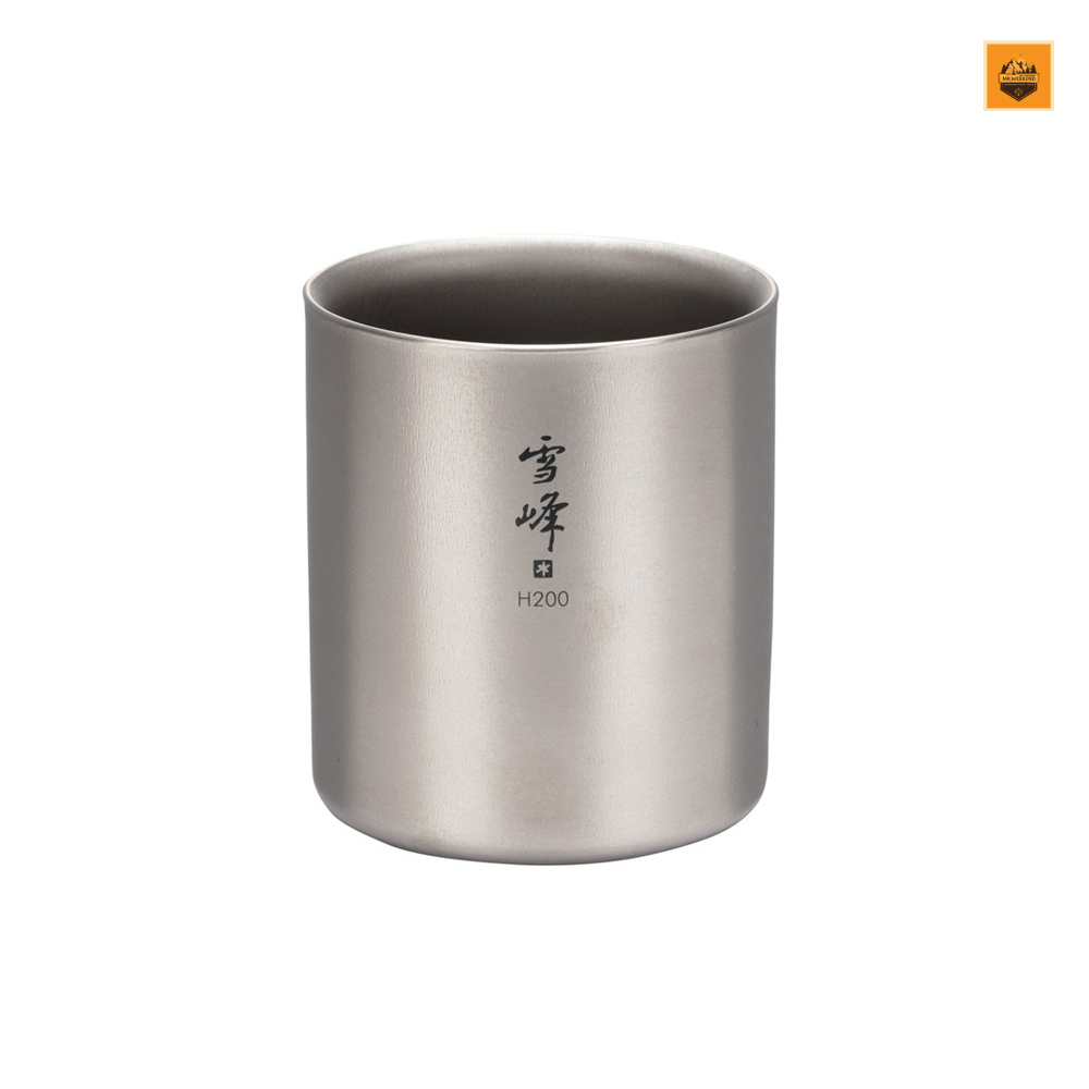 Ly Snow peak Ti-Double H200 Stacking Mug, TW-124 | Chính hãng