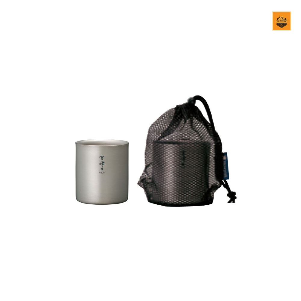 Ly Snow peak Ti-Double H300 Stacking Mug, TW-123 | Chính hãng