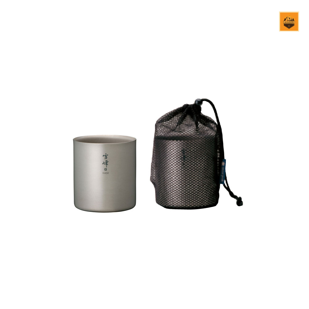 Ly Snow peak Ti-Double H450 Stacking Mug, TW-122 | Chính hãng