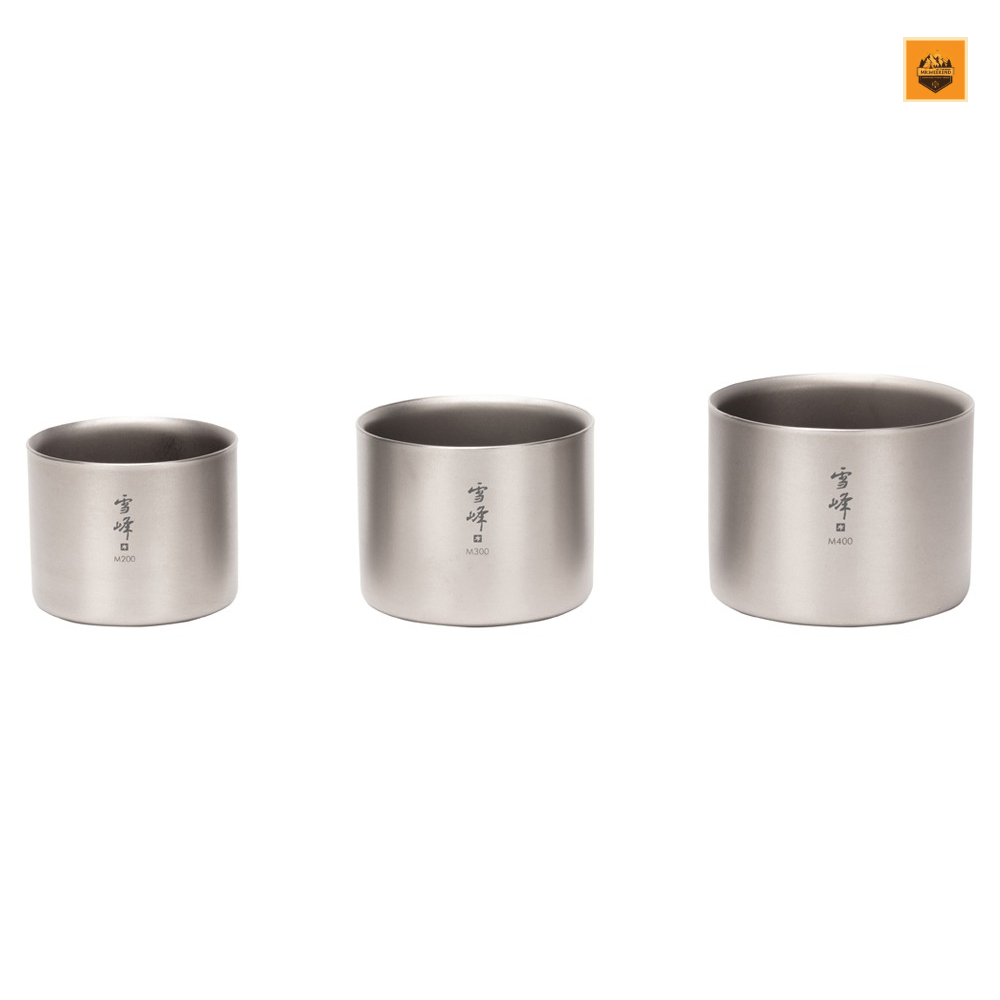 Ly Snow peak Ti-Double M200 Stacking Mug, TW-128 | Chính hãng