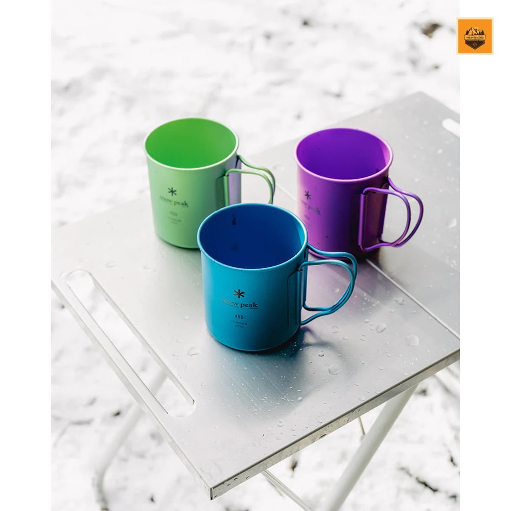 Ly Snow peak Ti-Single 450ml Anodized Cup, MG-043 | Chính hãng