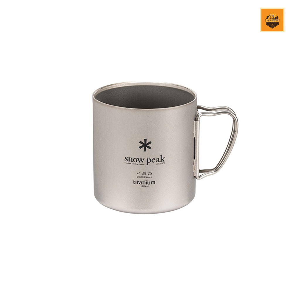 Ly Snow peak Titanium Double Mug 450 | Chính hãng