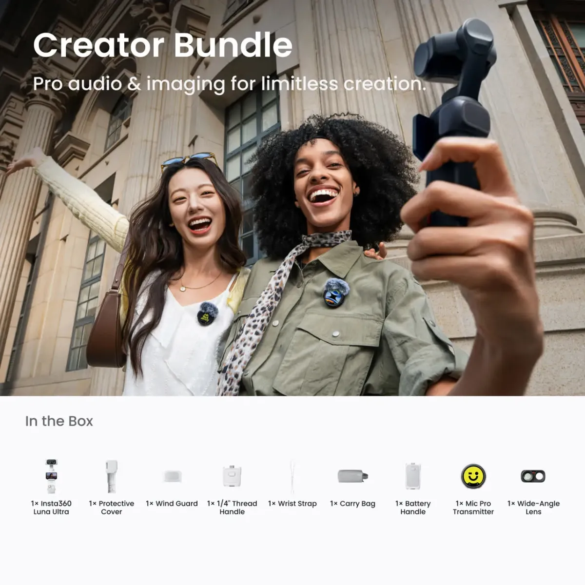 Insta360 Luna Ultra Creator Bundle (Stellar White) | Chính hãng