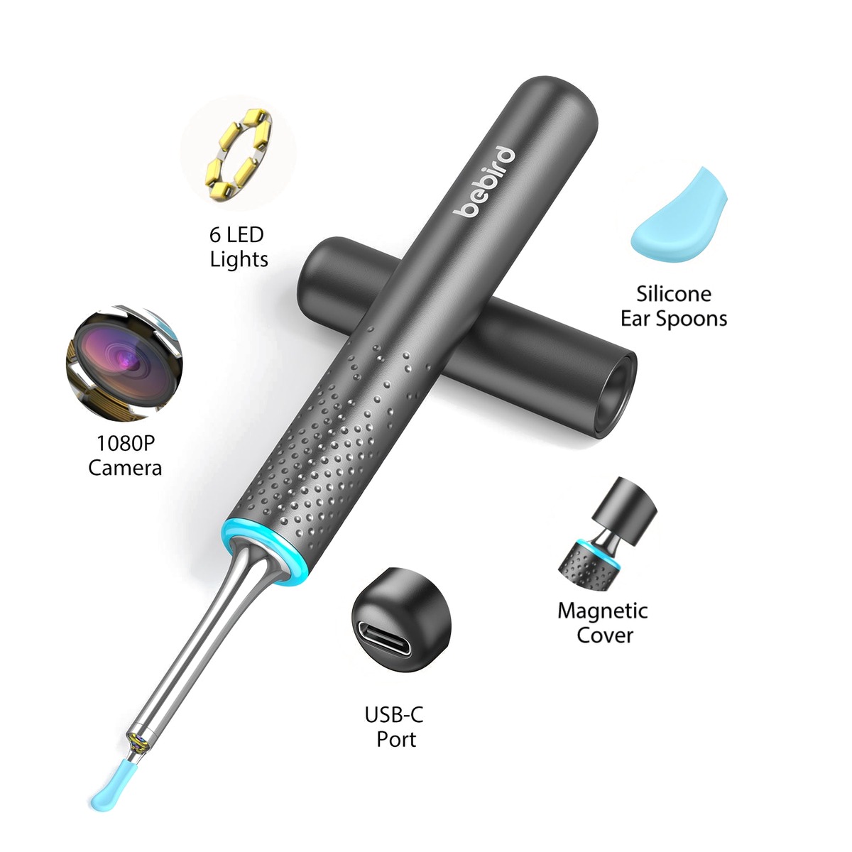 Máy Lấy Ráy Tai Camera Nội Soi 10MP Kèm Đế Sạc Từ Tính Bebird EarSight M9 | Hàng sắp về - Nhận đặt trước