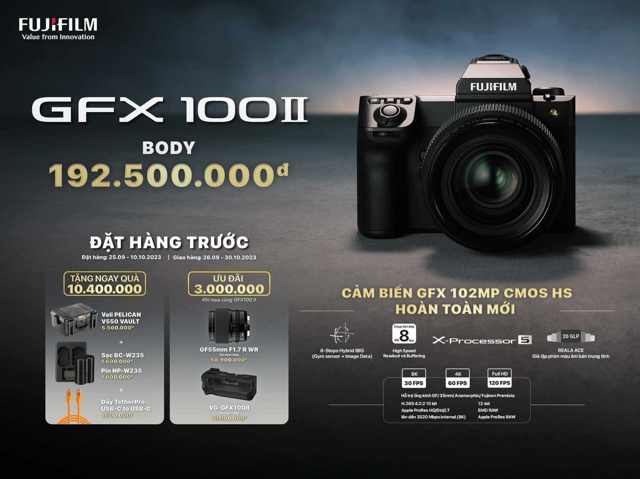 Máy ảnh Fujifilm GFX 100 II | Chính hãng