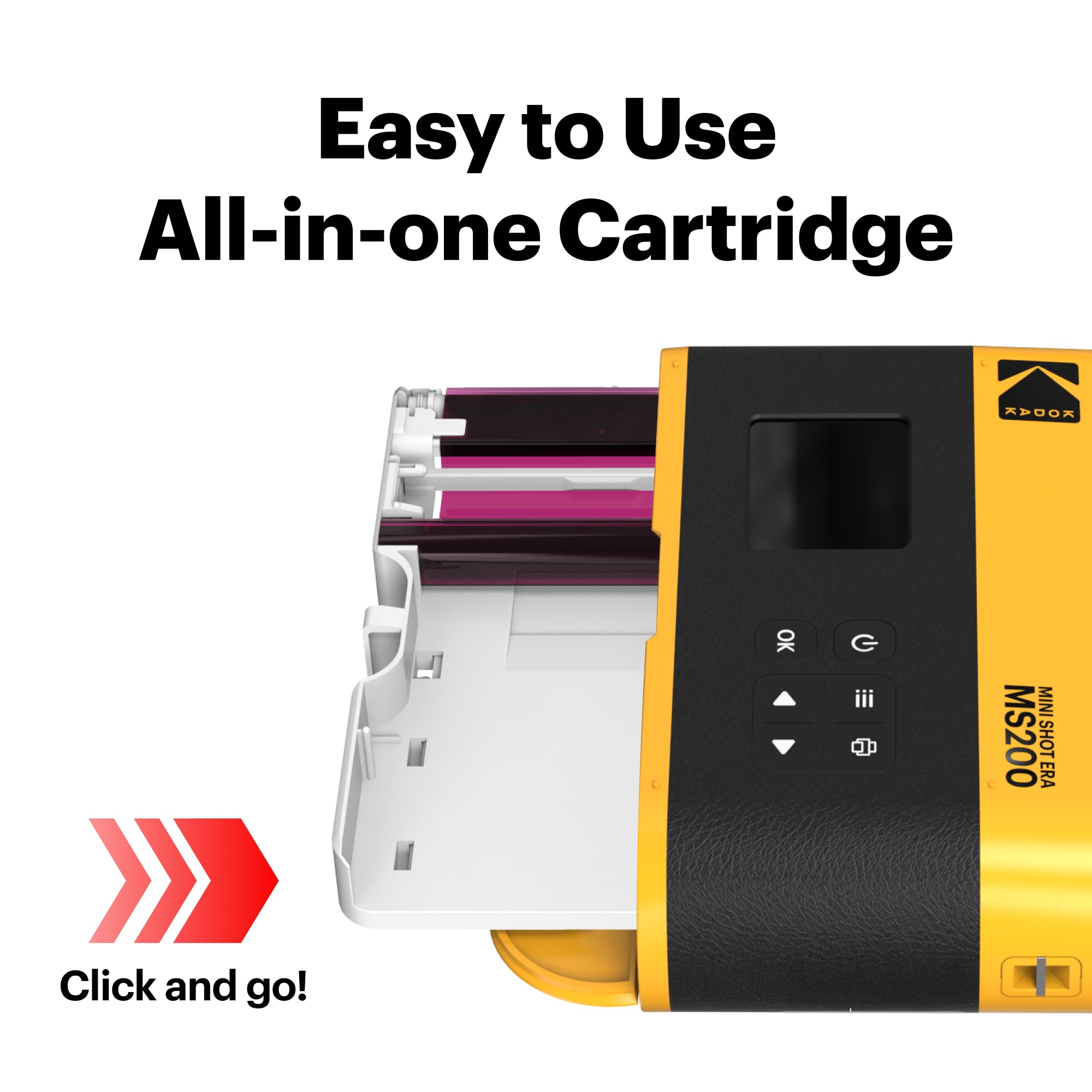 Máy ảnh Kodak Instant Cam Mini 2 ERA MS200 | Vàng Đen | Chính hãng