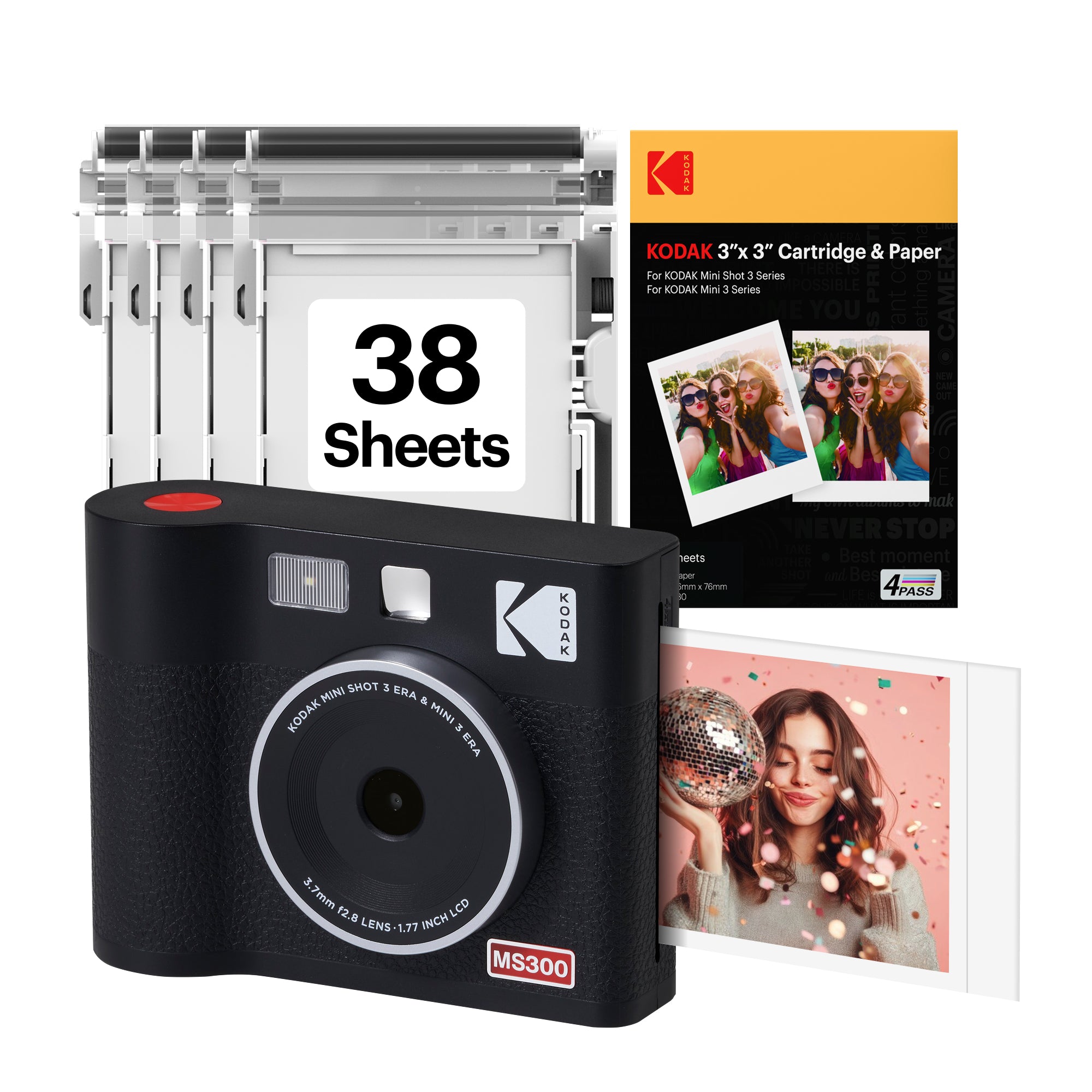 Máy ảnh Kodak Instant Cam Mini 3 ERA MS300 | Đen | Chính hãng - thiet ke va phu kien