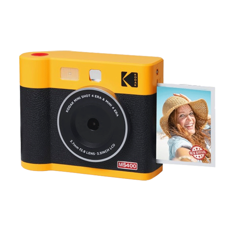 Máy ảnh Kodak Instant Cam Mini 4 ERA MS400 | Vàng Đen | Chính hãng
