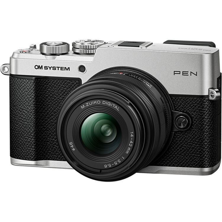 Máy ảnh OM SYSTEM PEN kèm ống kính M.Zuiko Digital 14-42mm F3.5-5.6 III (Màu Bạc) | Chính hãng Fullvat