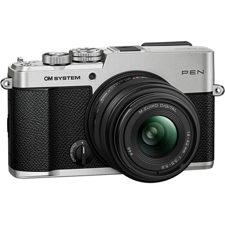 Máy ảnh OM SYSTEM PEN kèm ống kính M.Zuiko Digital 14-42mm F3.5-5.6 III (Màu Bạc) | Chính hãng Fullvat