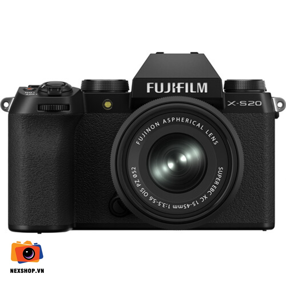 Máy ảnh không gương lật FUJIFILM X-S20 với ống kính 15-45mm Màu Đen | Hàng chính hãng