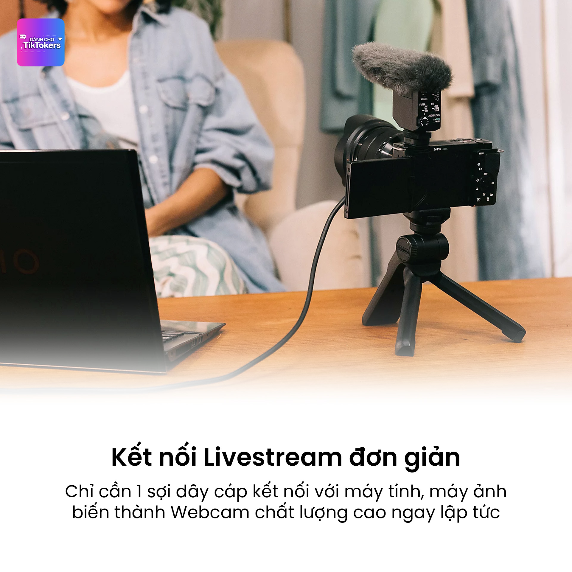 Máy ảnh không gương lật Sony ZV-E10 Body | Đen | Chính hãng | SonyVN | Bảo hành 2 năm