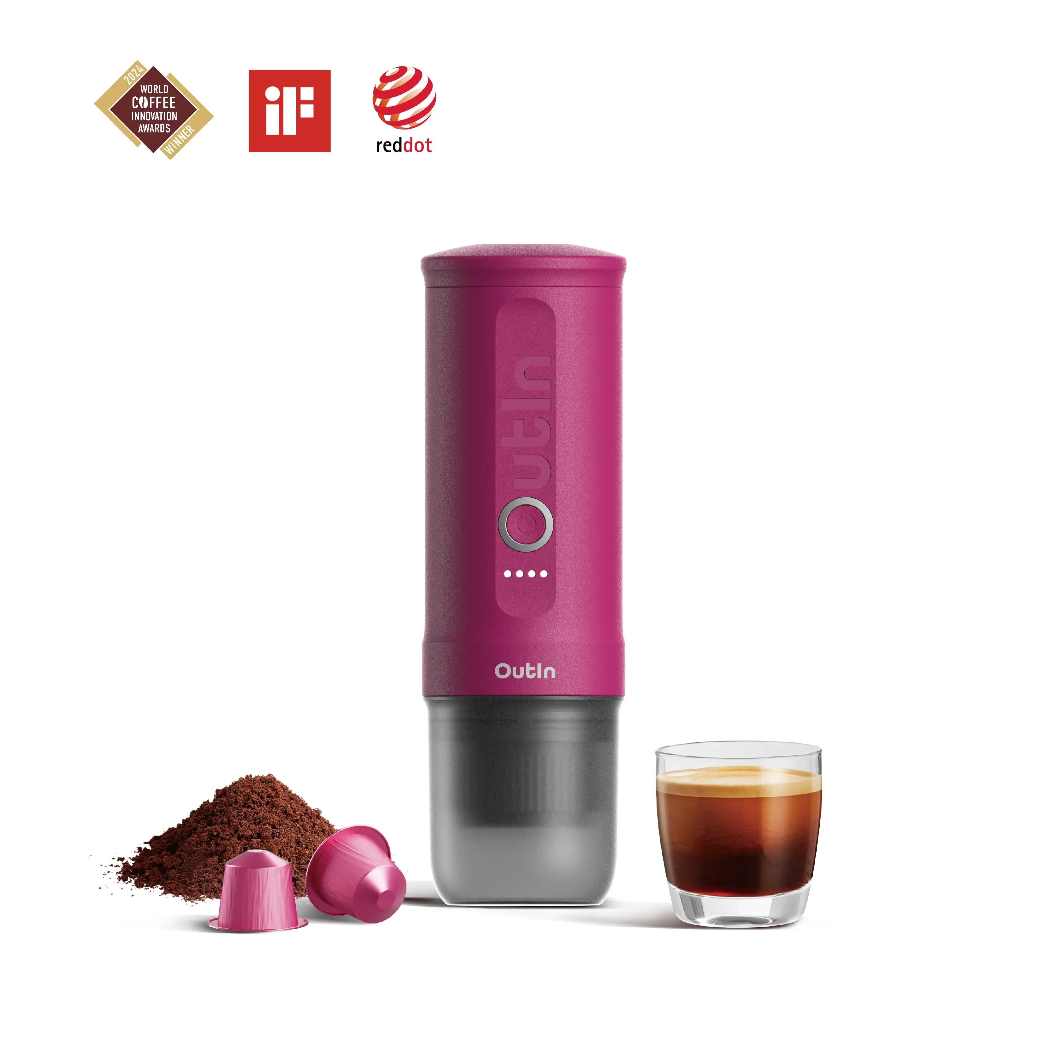 Máy pha cà phê OutIn Nano - màu Crimson Red