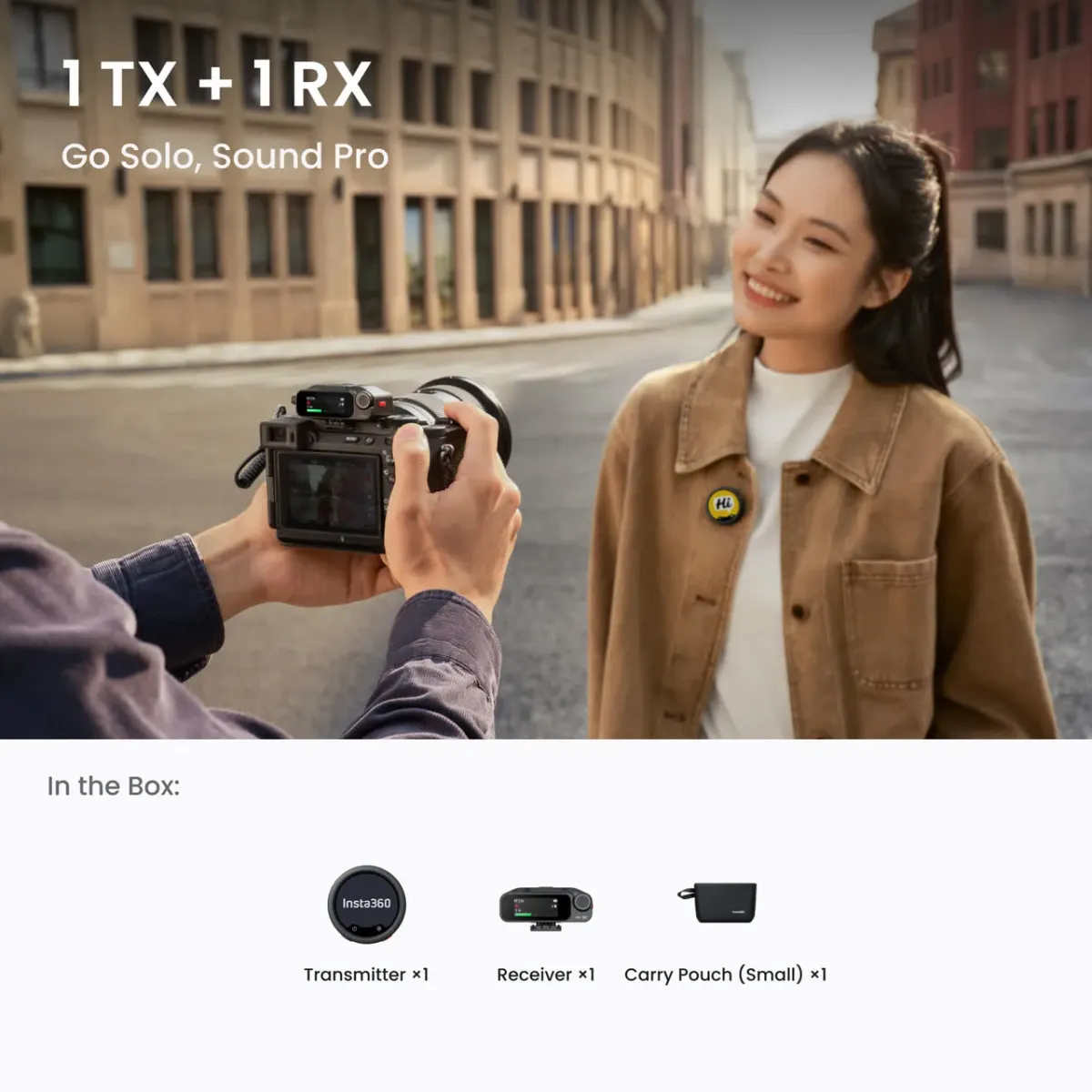 Insta360 Mic Pro (1TX+1RX) | Chính hãng - thiết kế và hoàn thiện