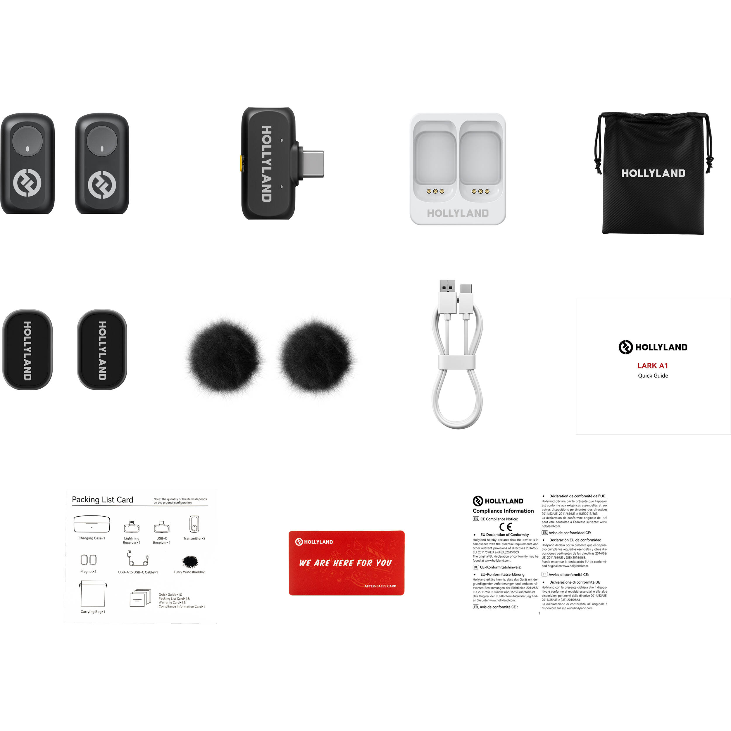 Micro không dây Hollyland Lark A1 Mini Duo (USB-C RX) | Space Gray | Chính hãng