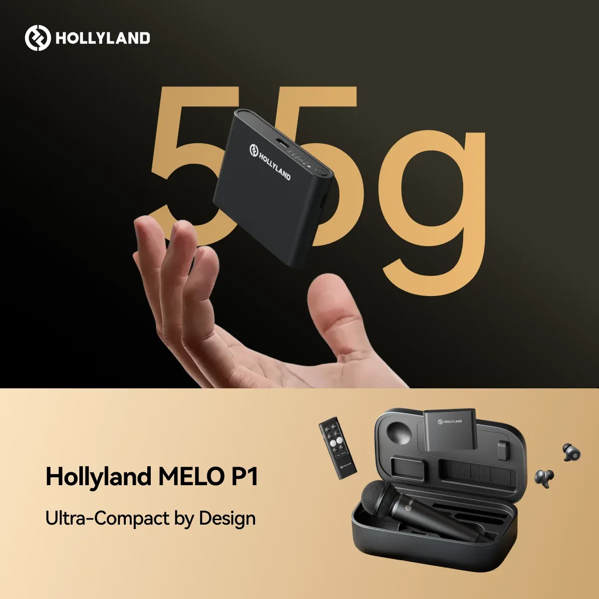 Micro không dây Hollyland MELO P1 | Ultimate Combo | Chính hãng
