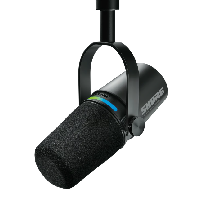 Micro thu âm podcast Shure MV7i Tích Hợp Interface (Màu Đen) | Chính hãng